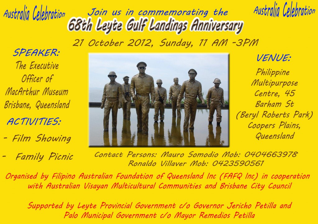 Commemorating the 68th Leyte Gulf Landings in Australia